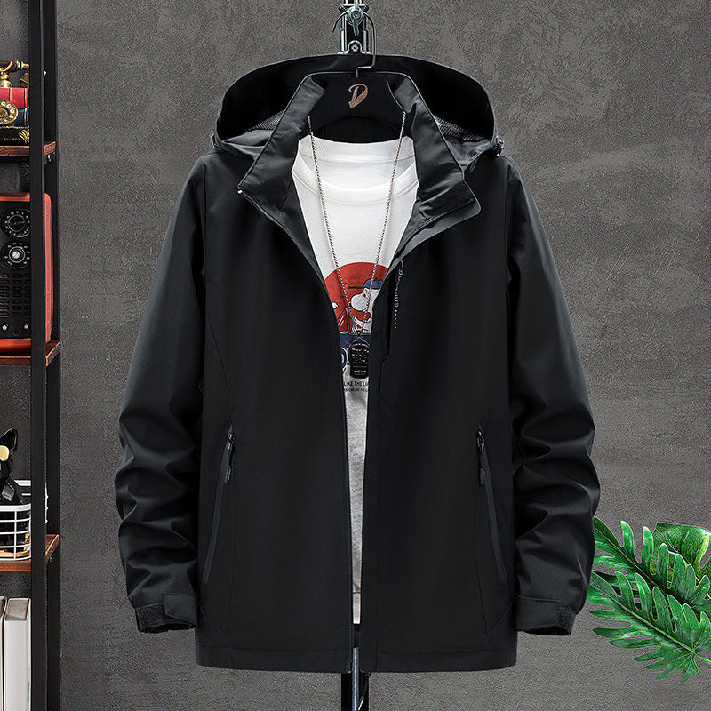 Męska lekka kurtka softshell outdoorowy z kapturem, Wwd i Water Repellent Surface