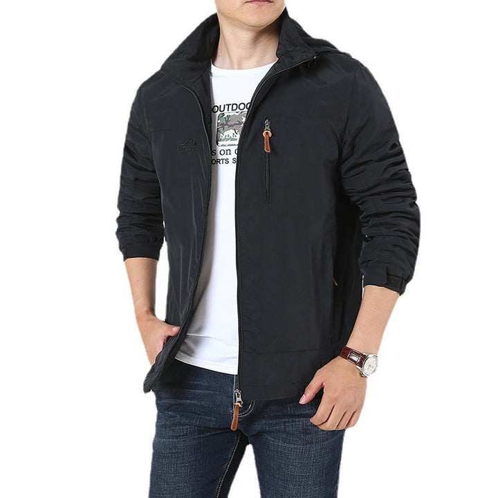 Męski Oddychający Minimalist Softshell Kurtka field z Stand-up Kołnierz i Chest Zamek
