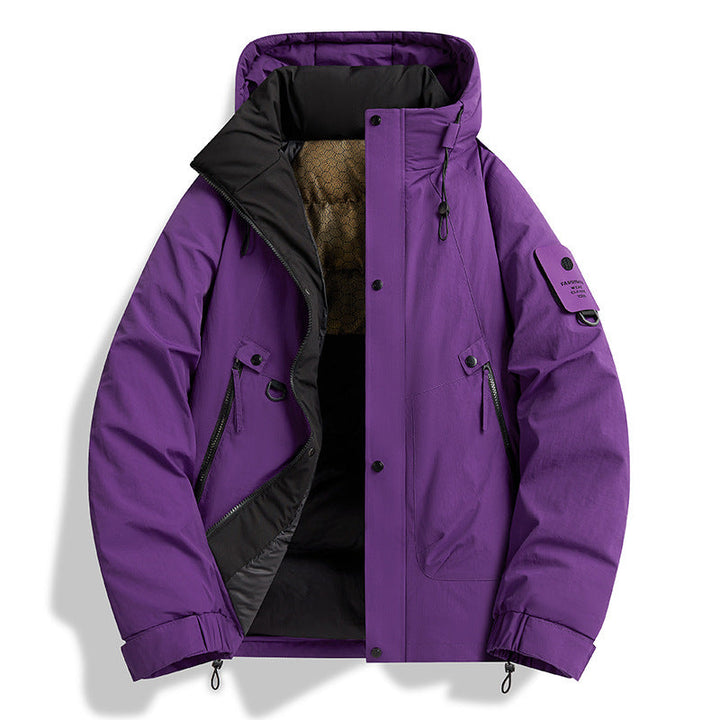 Męski Technical Miejski Parka z Termiczny Ocieplenie i Multifunctional Kieszenie