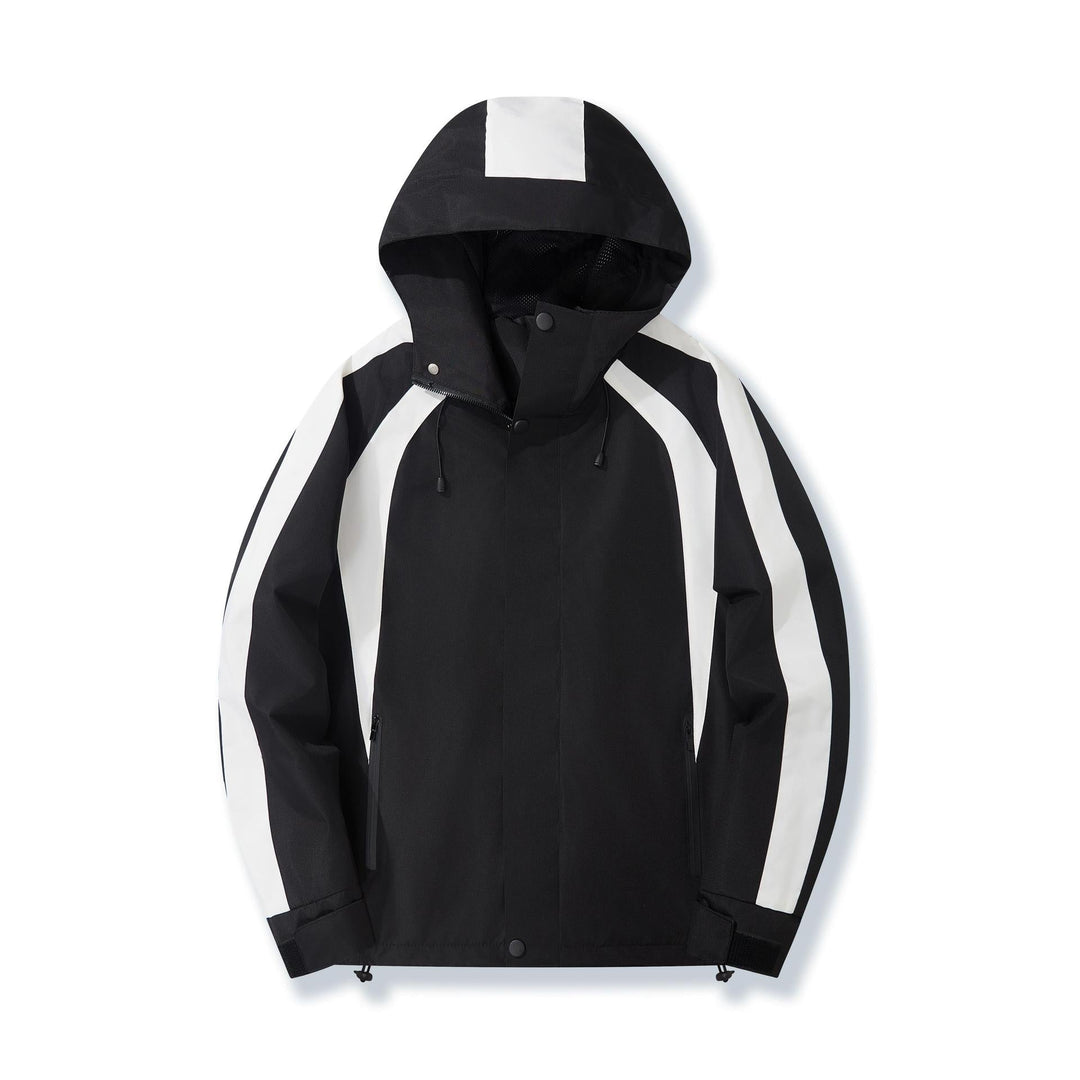 Damska miejska z kapturem Anorak z Contrasting Panels, Mesh Lining &amp; regulowanym dołem Lumaza