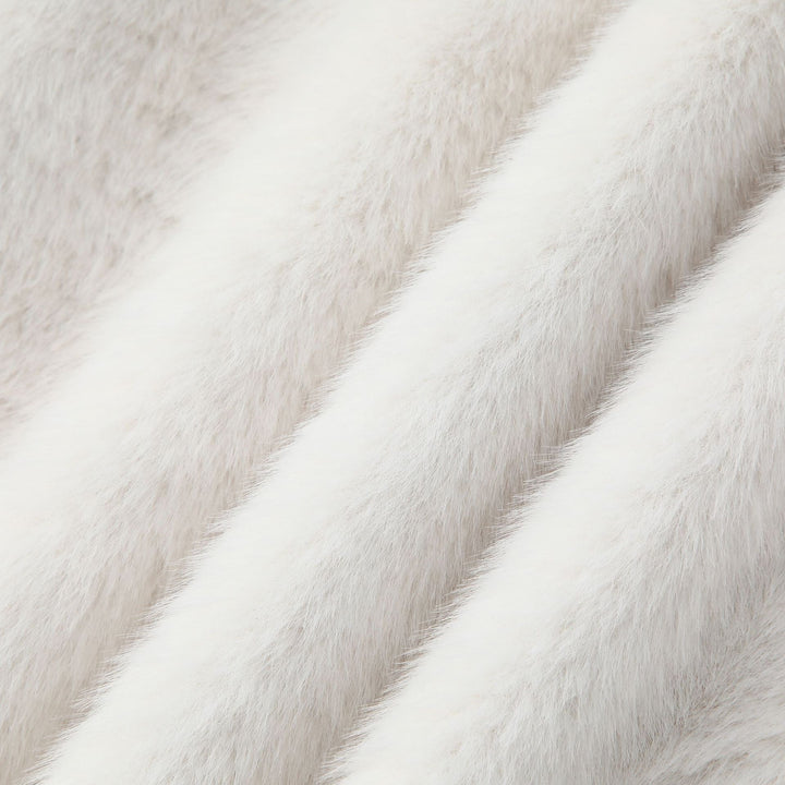 Damska bez rękawów Faux Fur kamizelka z ze stójką, zamkiem błyskawicznym i klapką kieszeniami Lumaza