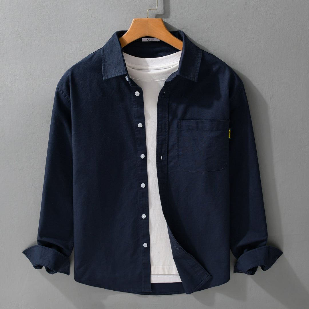 Damska lekka Cotton Overshirt z Kent kołnierzem, naszywane Chest Pocket i Relaxed krój