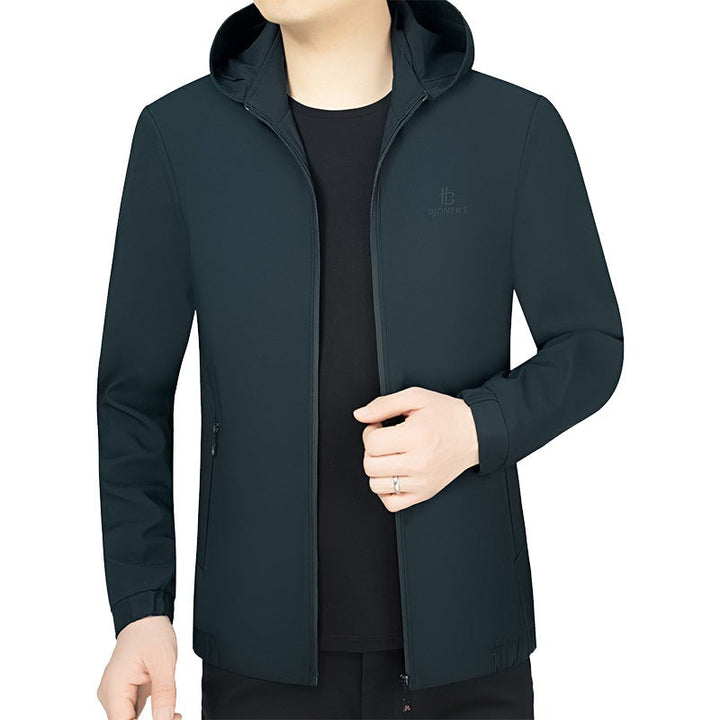 Męska Z kapturem Kurtka softshell z wiatr i woda odpychający membrane i zippered Kieszenie
