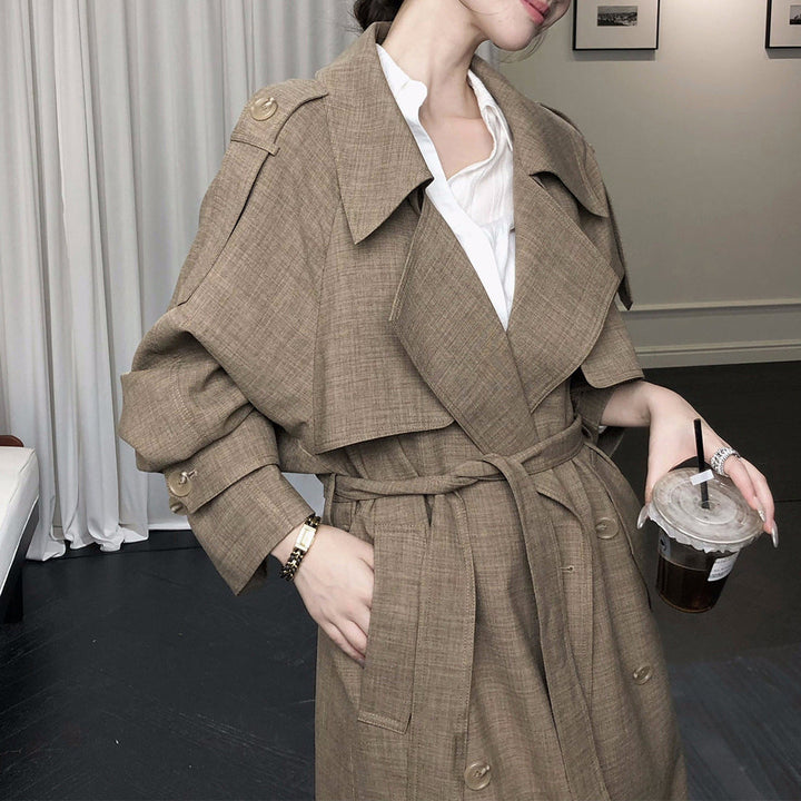 Damska elegancka i codzienna transitional kurtka z contrasting rękawami Drune