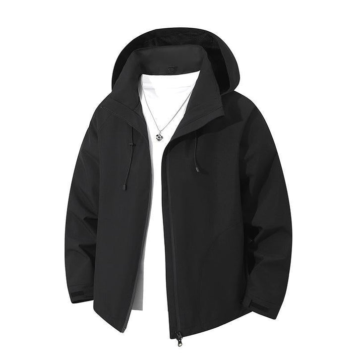 Męska lekka softshell kapturemed kurtka z regulowany kapturem i Wwd- i wodoodporny membrana