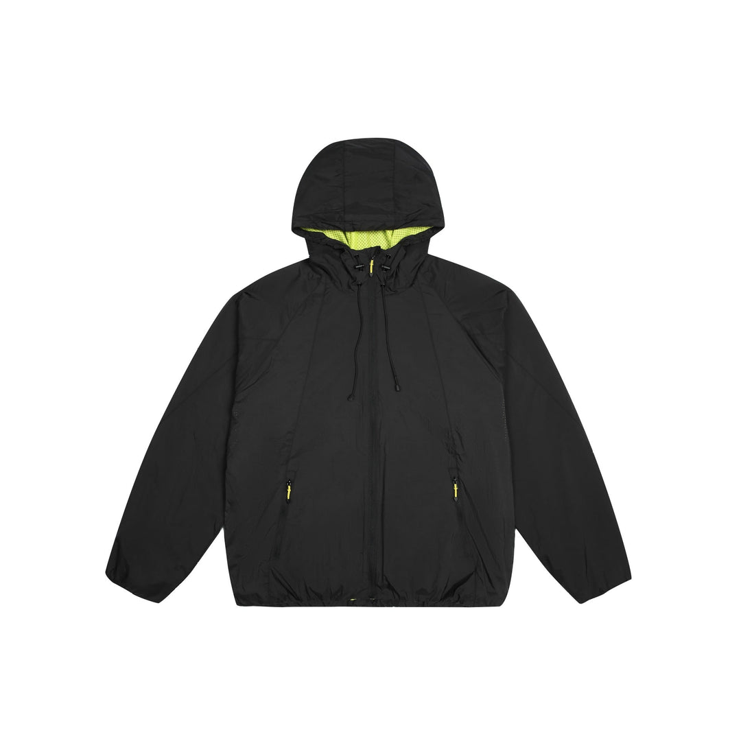 Unisex Lekka Wiatrówka z Regulowany Kaptur, Packable Nylon Kurtka