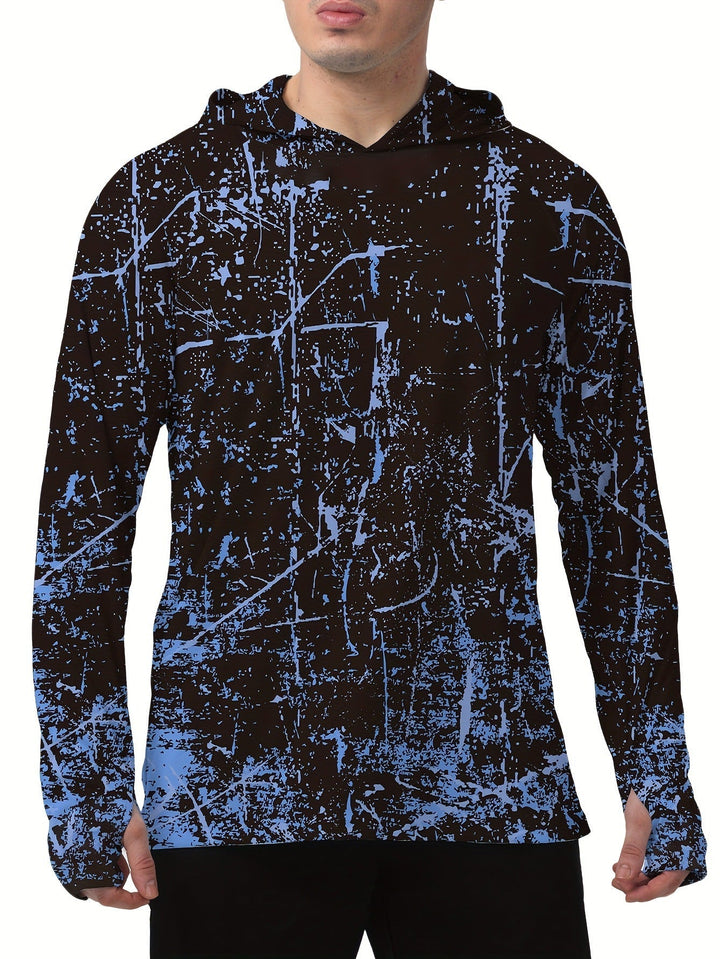 Męska sportowa bluza z kapturem z abstract print
