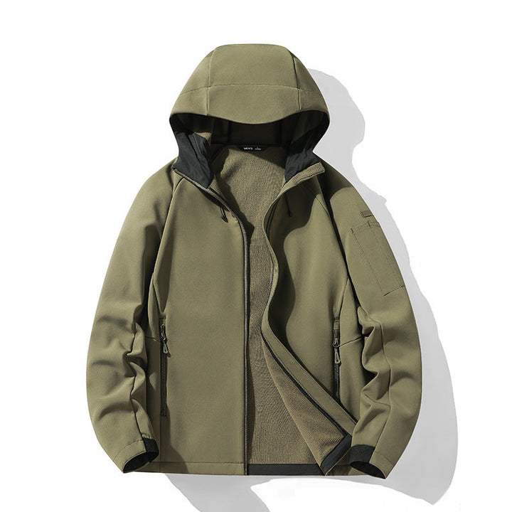 Damska softshellowa kurtka z kapturem i polarowa lining, windproof wodoodporna Lumaza