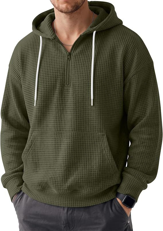 Męska Wygodny Zip-Up Bluza z kapturem