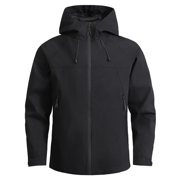 Męska oddychająca softshell kurtka z Two-Way zamkiem, regulowany kapturem i wodoodporny Surface