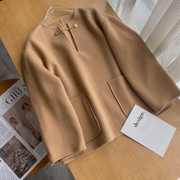 Damska Stylish Wool kurtka z długa rękawami Lumaza
