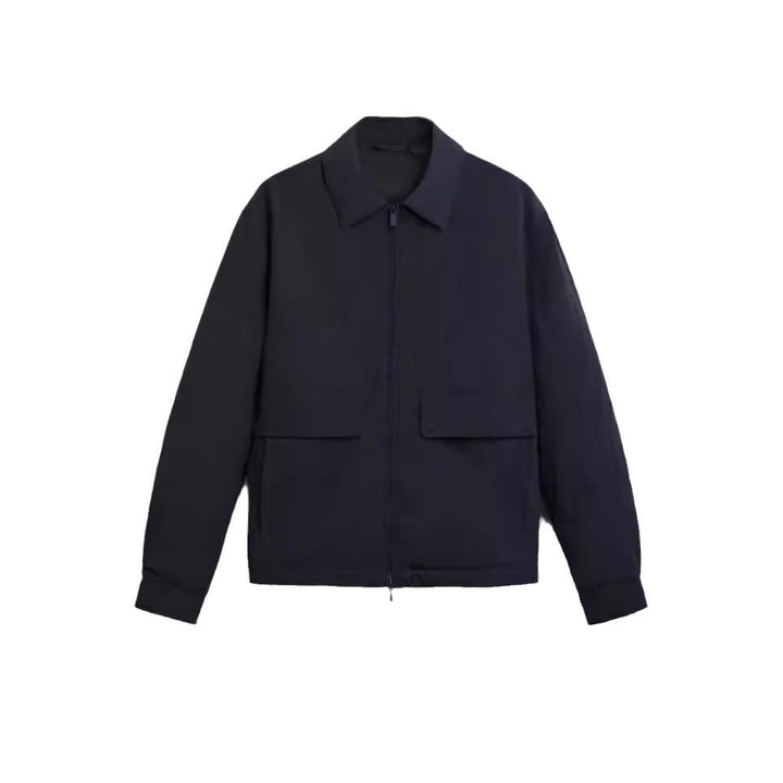 Męski Lekki Utility Blouson Kurtka z Koszula Kołnierz i Naszywany Flap Kieszenie