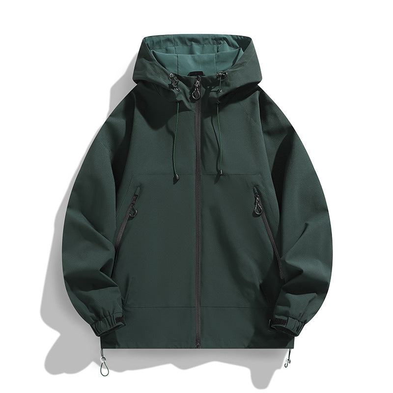Męska Technical Wwd i Water Repellent kapturemed kurtka z regulowany dół