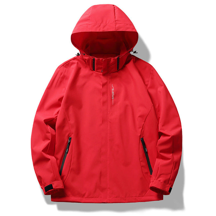 Męska Three-warstwa softshell kurtka z kapturem, Wwd patka i wodoodporny zamkiems