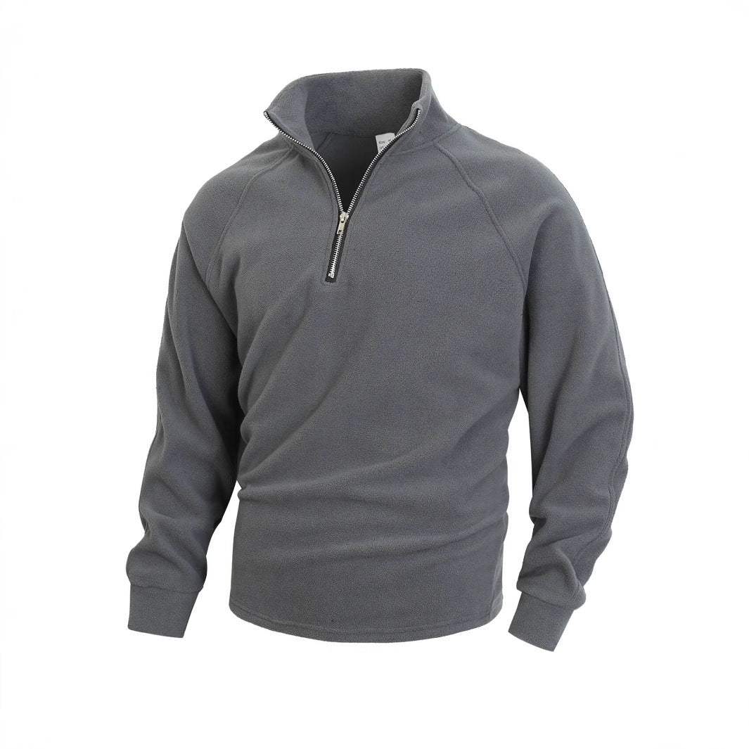 Męska polar pulower z half zamek