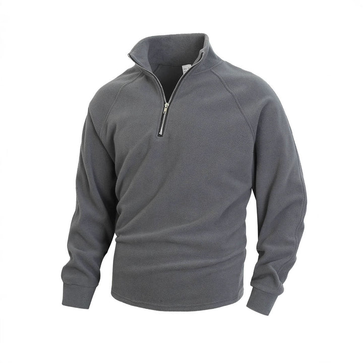 Męska polar pulower z half zamek