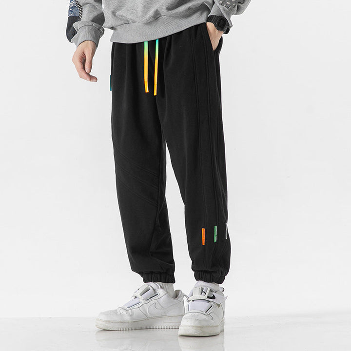Męska Oversize Jogger Sweatpants wykonana z bawełna mieszanka z ściągacz i elastyczne mankiety