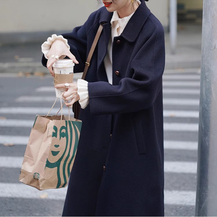 Damska Fashionable oversize Wool kurtka Lumaza