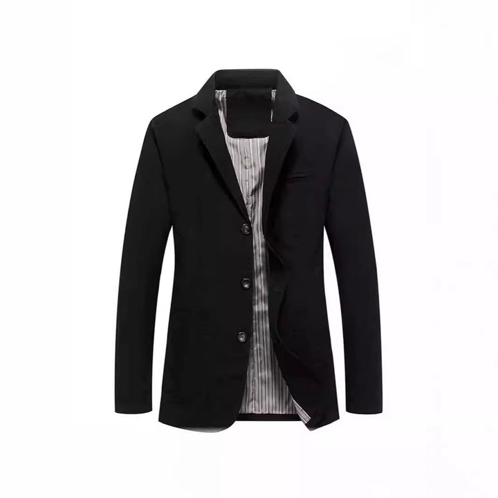 Męska kurtka w codzienny styl z three-button przód i naszywane kieszenie