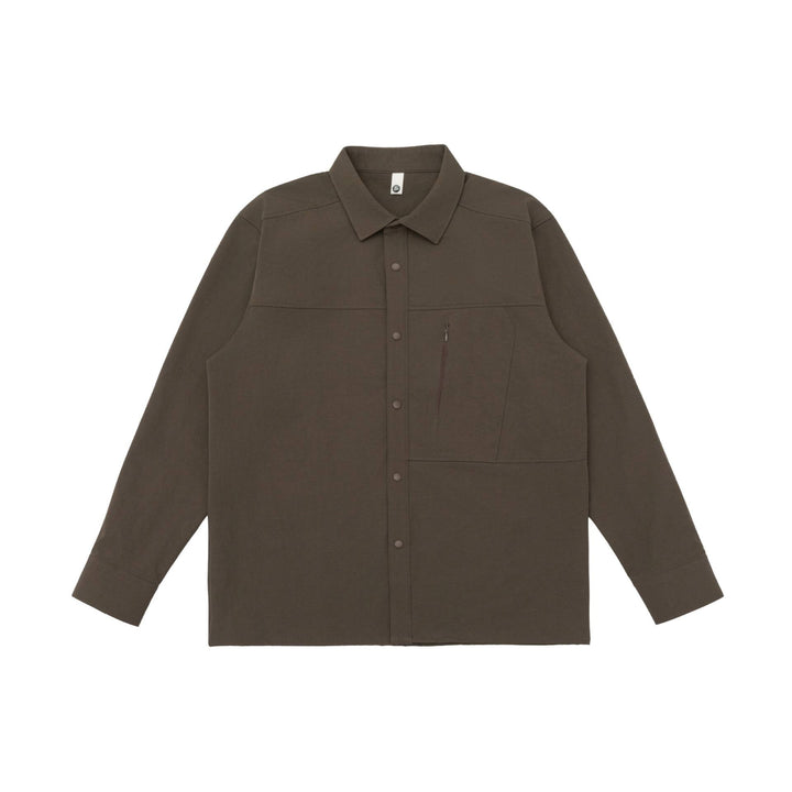 Unisex Oversize Kurtka koszulowa w Utility Styl z ukryty nap listwa i diagonal zamek kieszeń