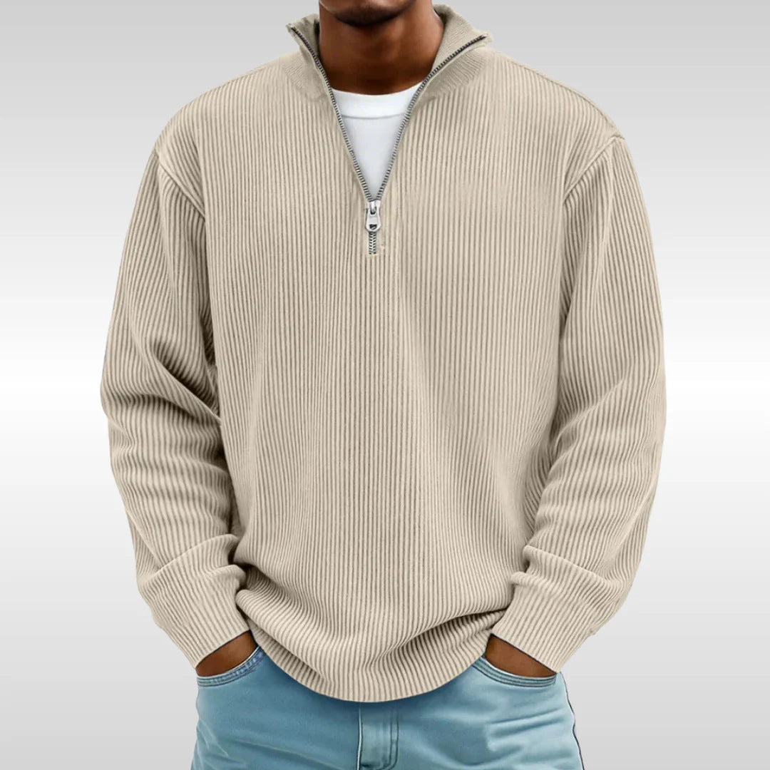 Męska Moda Zamek Sweter