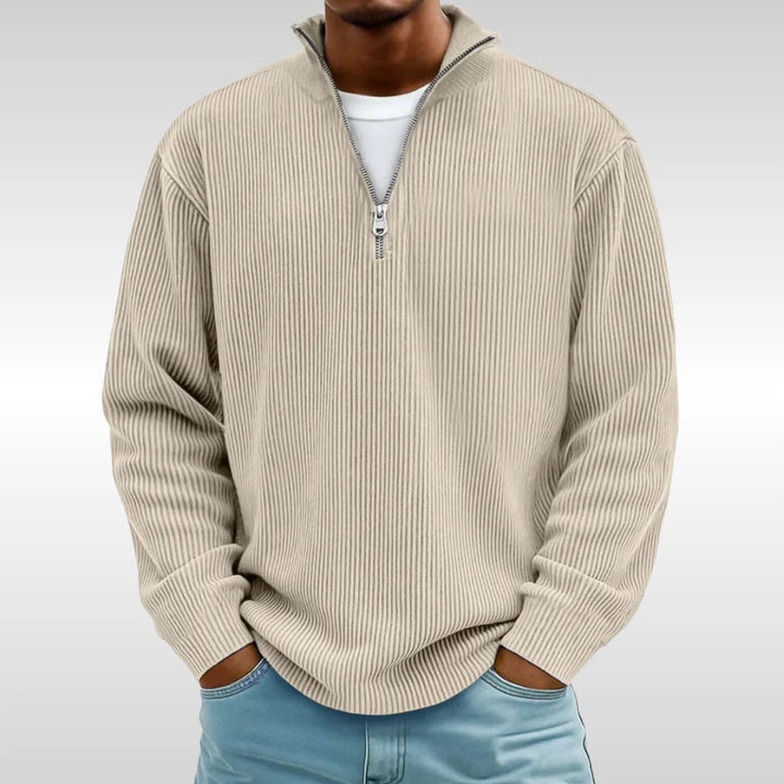 Męska Moda Zamek Sweter
