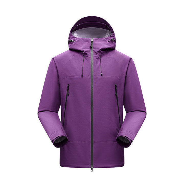 Męski Minimalistic technical three-layer kurtka softshell z sealed szwy i wodoodporny przód zamek