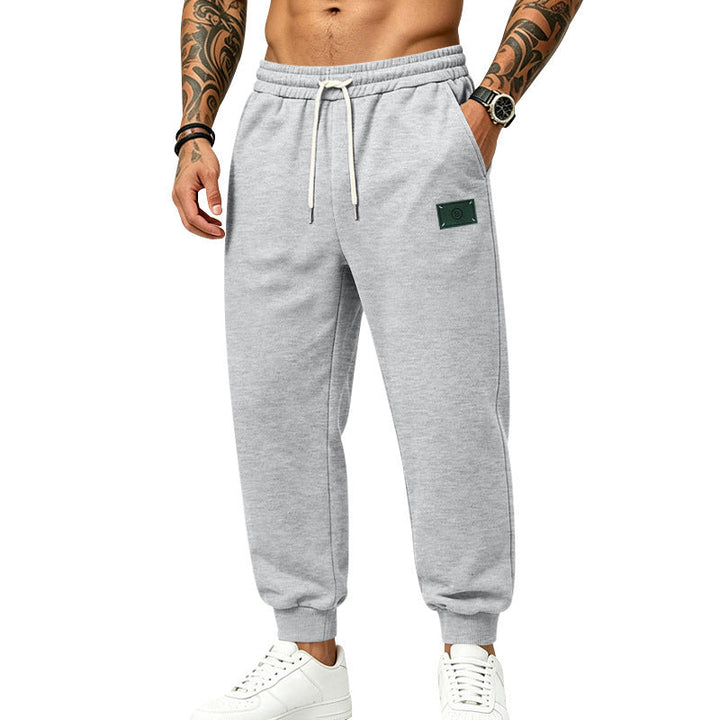 Męska casually Krój sweat jogging spodnie z elastyczny waistband, ściągacz, i Mankiety