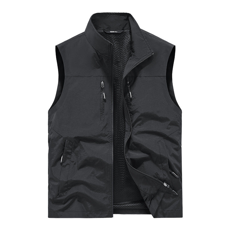 Męska lekka outdoorowy kamizelka z Mesh Lwwg i Multifunction kieszeniami