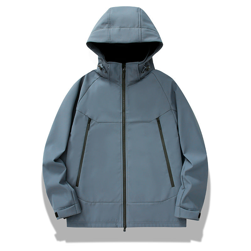 Męski technical kurtka softshell z kaptur, welded szwy i ergonomic raglan rękawy