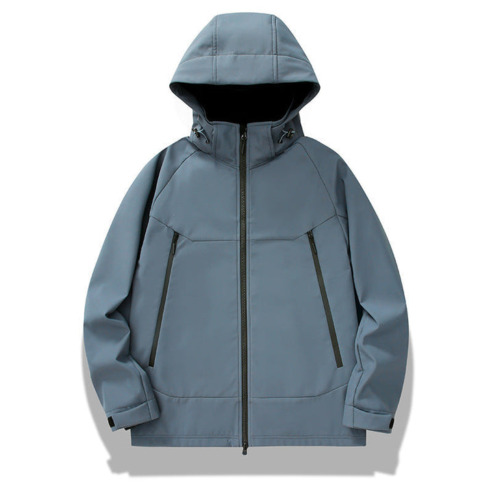 Męski technical kurtka softshell z kaptur, welded szwy i ergonomic raglan rękawy