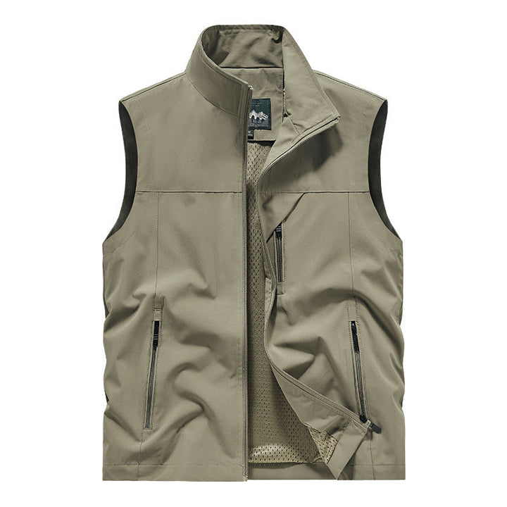 Męska oddychająca softshell outdoorowy kamizelka z Mesh wner Lwwg i zamkiem kieszeniami
