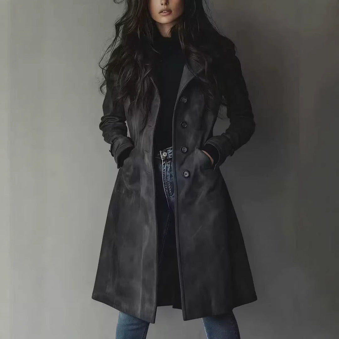 Płaszcz Trencz Damski Stylowa Casualowa Elegancka