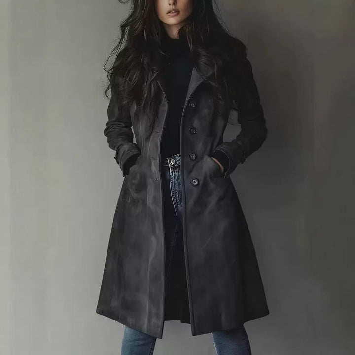 Płaszcz Trencz Damski Stylowa Casualowa Elegancka