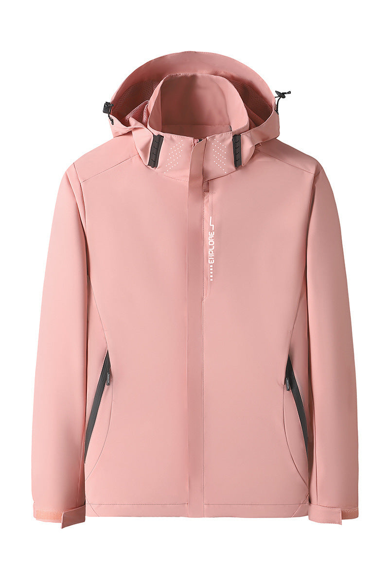 Damska softshellowa Outdoor kurtka z removable hood, windproof membrane i oddychająca mesh lining Lumaza