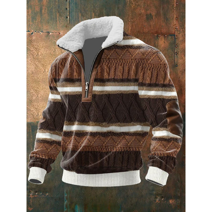 Męska Miejski Polar Pulower z Tree Motif
