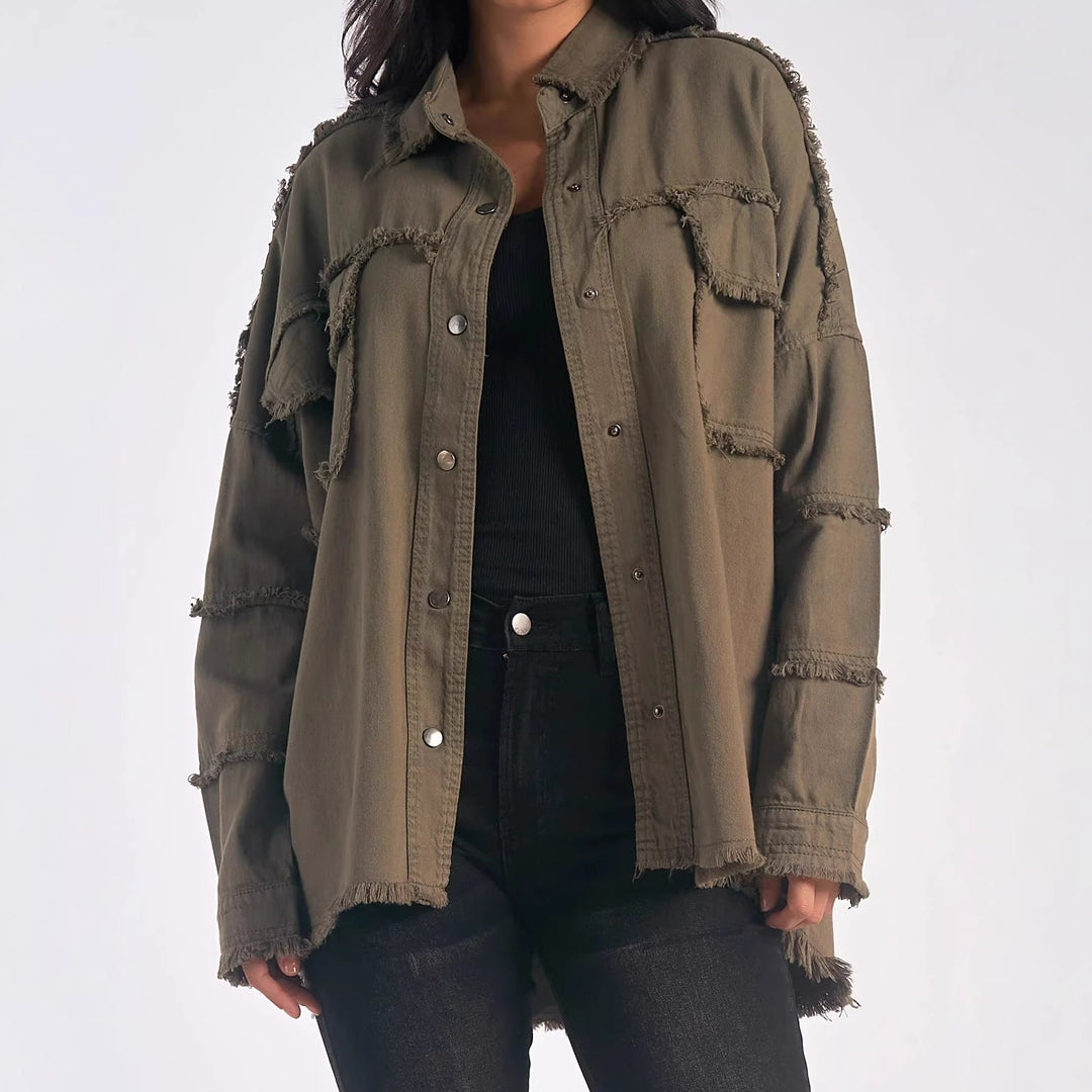 Kurtka damska lekka z kieszeniami casualowa
