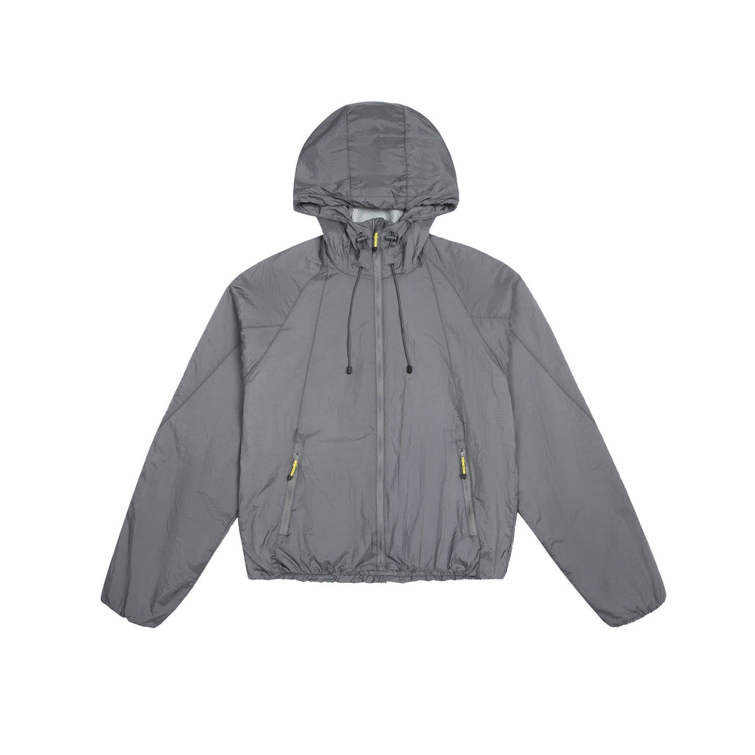 Unisex Lekka Wiatrówka z Regulowany Kaptur, Packable Nylon Kurtka