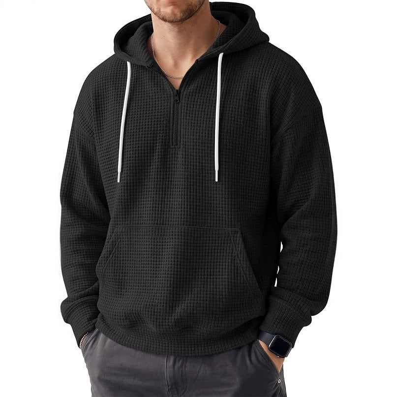 Męska Wygodny Zip-Up Bluza z kapturem