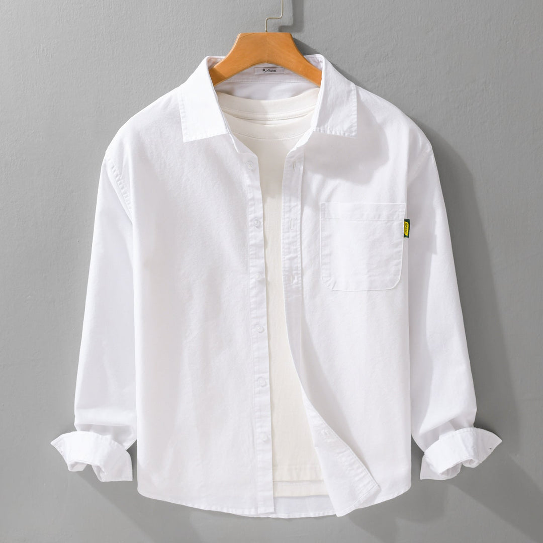 Damska lekka Cotton Overshirt z Kent kołnierzem, naszywane Chest Pocket i Relaxed krój