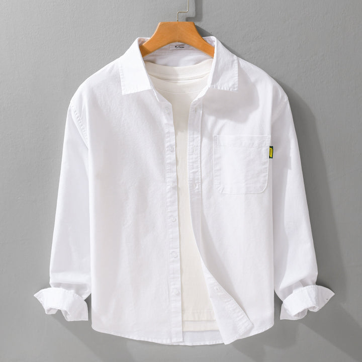 Damska lekka Cotton Overshirt z Kent kołnierzem, naszywane Chest Pocket i Relaxed krój