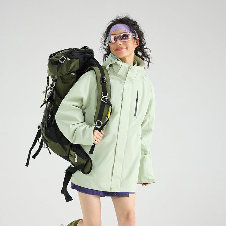 Damska lekka wodoodporna Parka bluza z kapturem kurtka z Sealed Seams i ściągaczem Lumaza