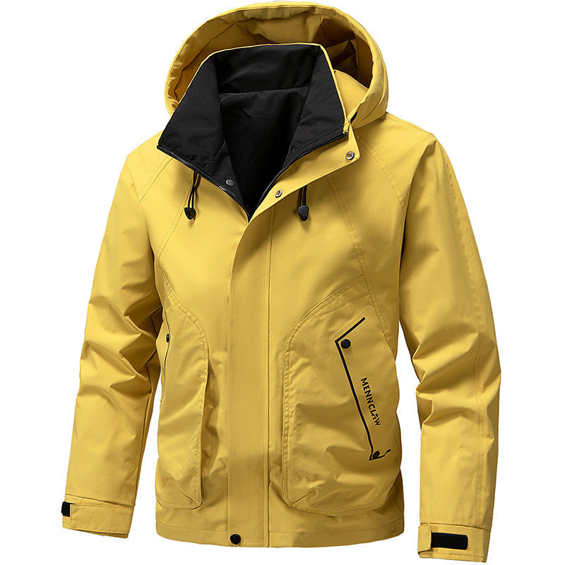 Męska technical kapturemed softshell kurtka z regulowany kapturem i utility kieszeniami