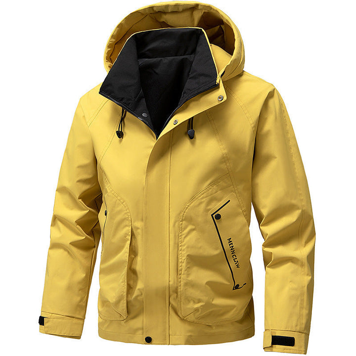 Męska technical kapturemed softshell kurtka z regulowany kapturem i utility kieszeniami