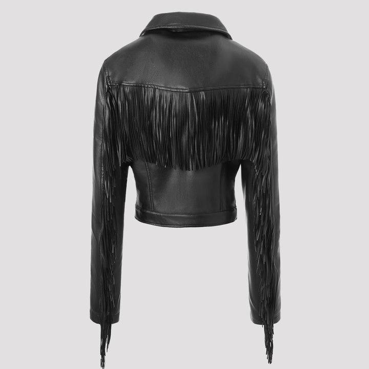 Kurtka z Ekoskóry Damska Wygodna Stylowa Casualowa