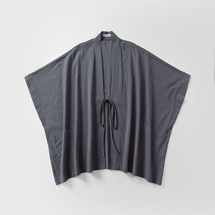 Damska oversize kimono kardigan z wiązanym paskiem i Side kieszeniami Lumaza