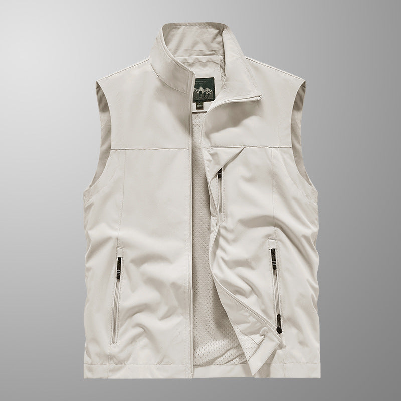 Męska oddychająca softshell outdoorowy kamizelka z Mesh wner Lwwg i zamkiem kieszeniami