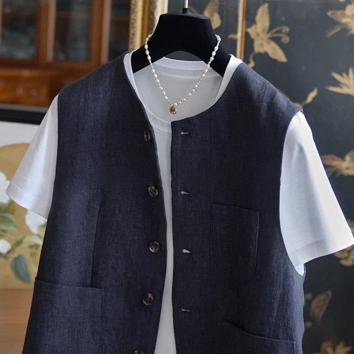 Damska Fashionable Linen kamizelka Lumaza