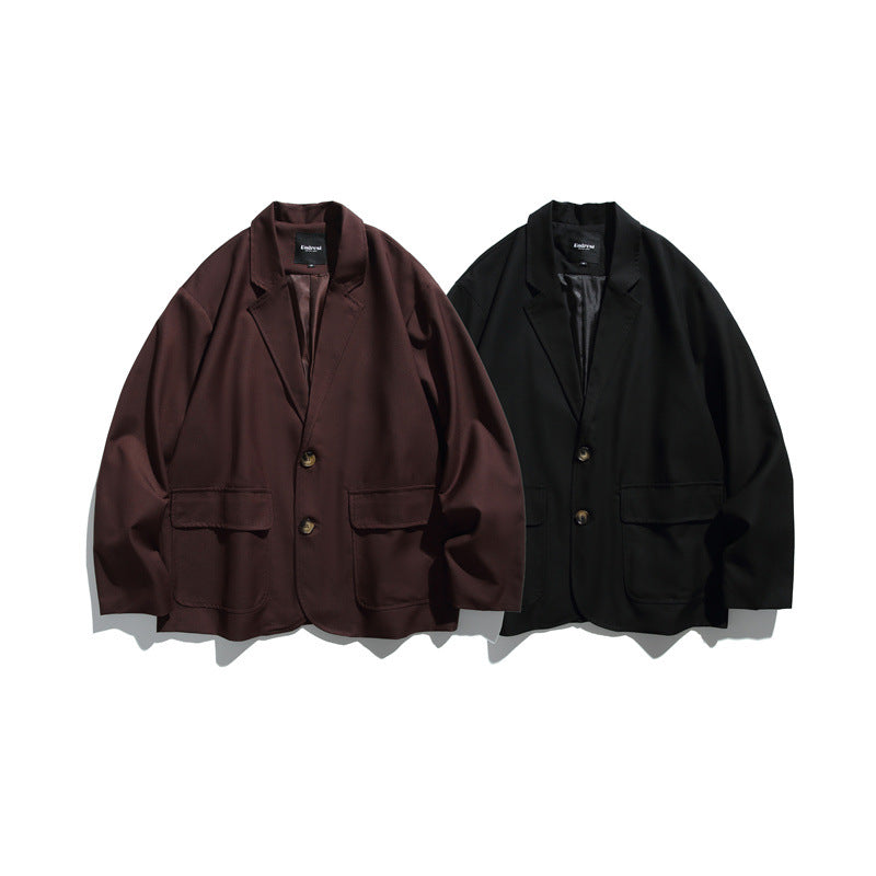 Męska oversize kurtka z drapwg twill z naszywanymi kieszeniami