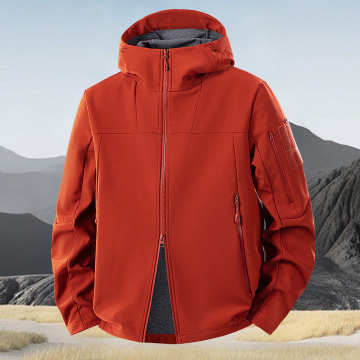 Męska wwd i wodoodporny softshell kurtka z kapturem i tactical kieszeniami